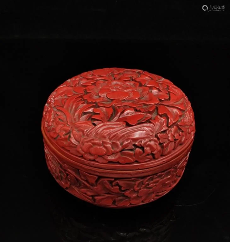 Chinese Red Cinnabar Case