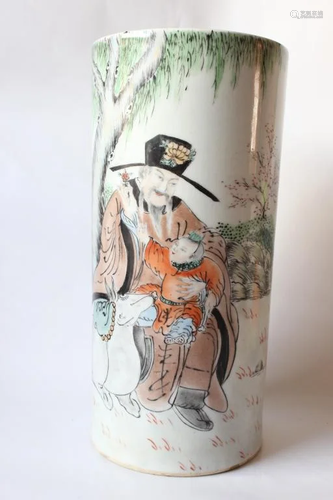 Chinese Famille Rose Porcelain BrushPot