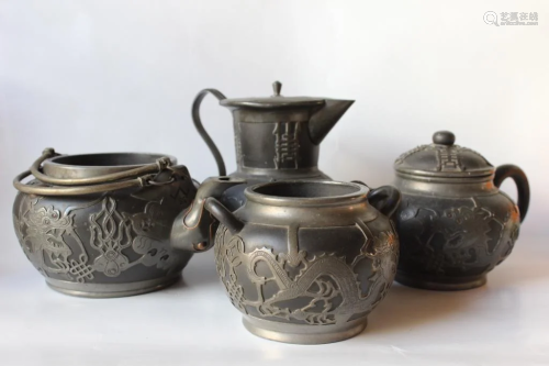 Chinese Zisha Teapot Set