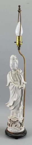 Chinese Blanc De Chine Porcelain Guanyin standing