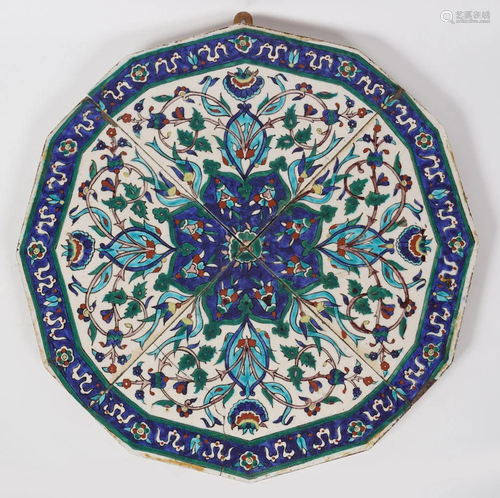 OTTOMAN POLYCHROME PLAQUE