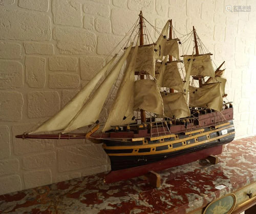 ANTIQUE MODEL SAILING SHIP