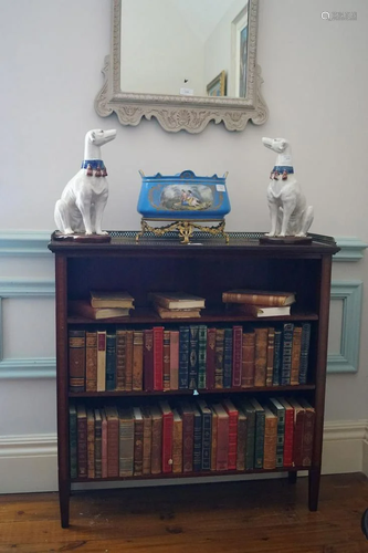 EDWARDIAN SATINWOOD AND MAHOGANY BOOKCASE