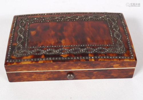 19TH-CENTURY IVORY & TORTOISESHELL JEWELLERY BOX