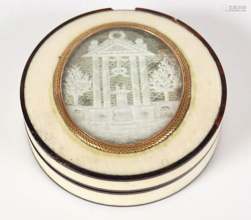 19TH-CENTURY IVORY & TORTOISESHELL BOX