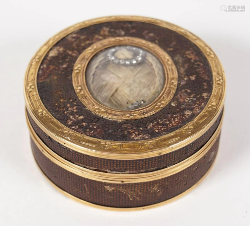 19TH-CENTURY GOLD SHAGREEN & IVORY BOX