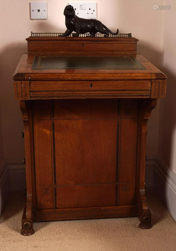 EDWARDIAN WALNUT DAVENPORT DESK