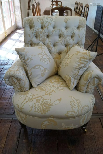 GEORGE SMITH UPHOLSTERED ARMCHAIR