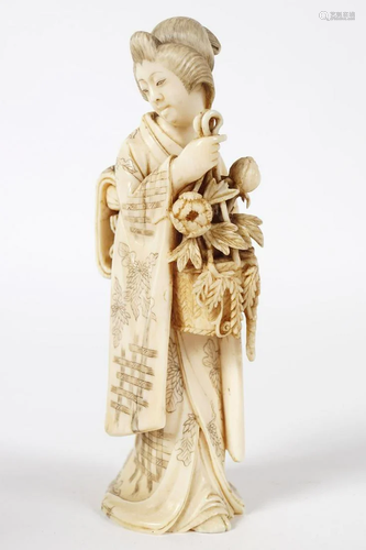 JAPANESE MEIJI IVORY FIGURE