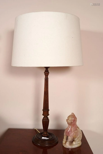 PAIR OF MAHOGANY TABLE LAMPS