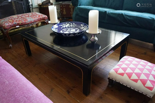 LARGE ORIENTAL LACQUERED COFFEE TABLE