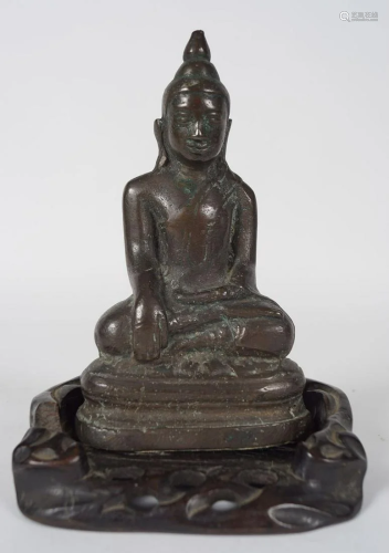 18TH/19TH-CENTURY CHINESE BRONZE BUDDHA