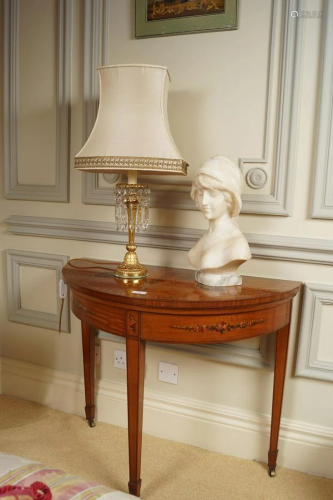 EDWARDIAN SATINWOOD & PAINTED SIDE TABLE