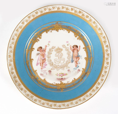 19TH-CENTURY SÃˆVRES CABINET PLATE