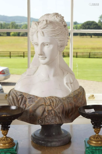CARVED MARBLE BUST
