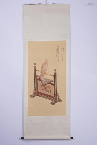 A CHINESE PAINTING OF EAGLE