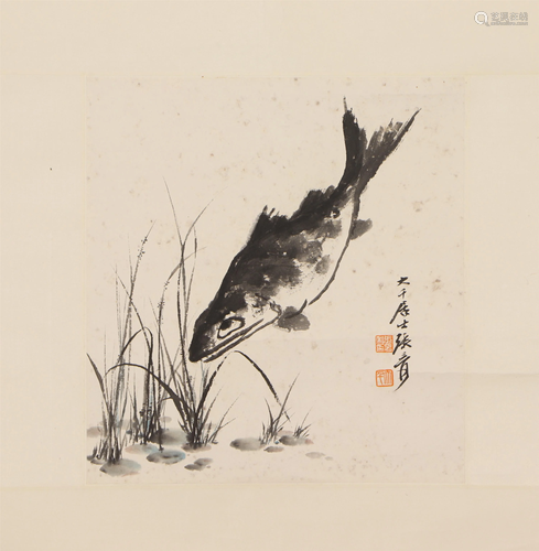 A CHINESE PAINTING OF FISH