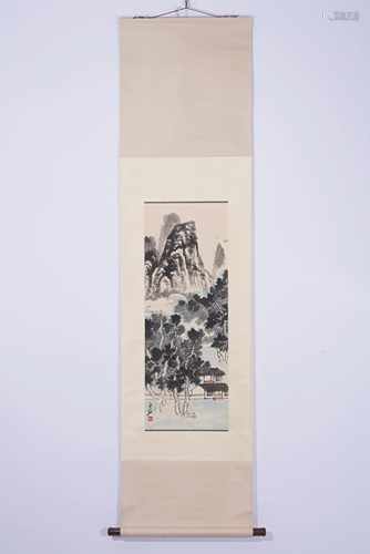 A CHINESE LANDSCAPE PAINTING HUT IN THE WOOD