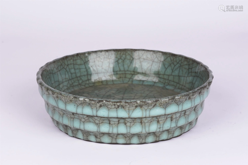 A CHINESE LAO-KILN STYLE GLAZE PORCELAIN WASHER