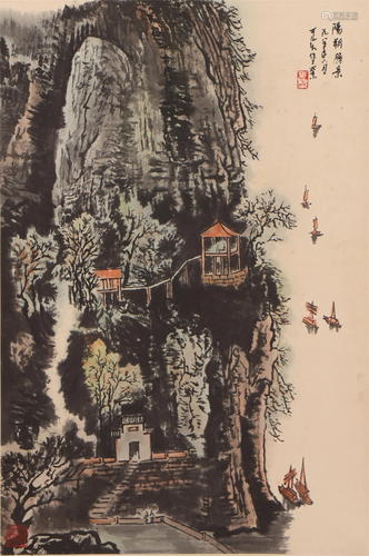 A CHINESE PAINTING OF SCENIC JOURNEY