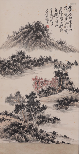 A CHINESE LANDSCAPE PAINTING