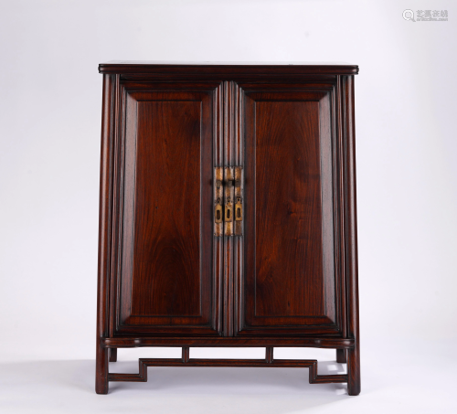 A CHINESE HARDWOOD CABINET