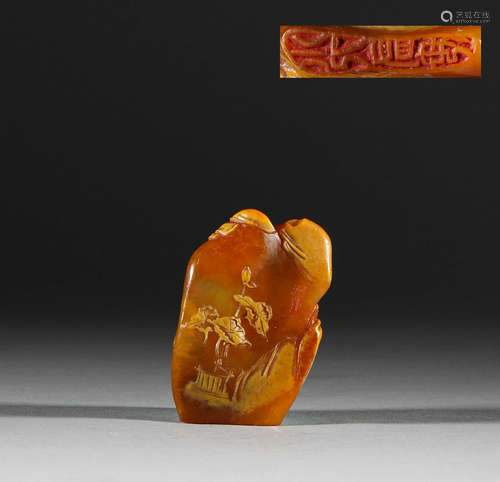 In the Qing Dynasty, Shoushan Tian Huangshi seal