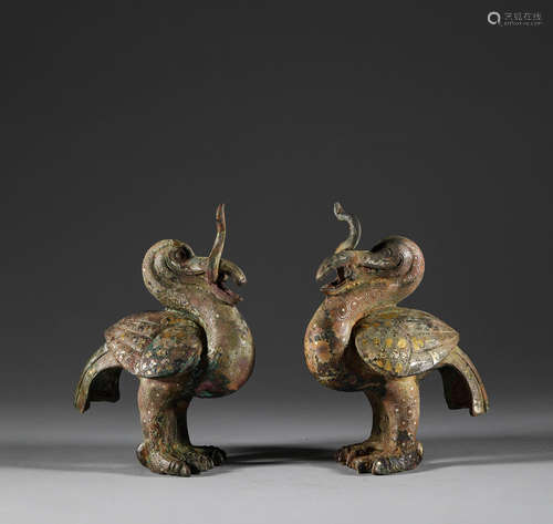 Han Dynasty, bronze, gold and silver, lamps