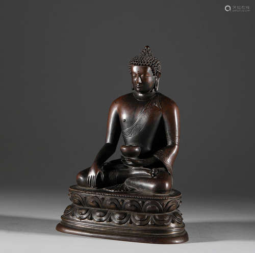 Qing Dynasty, Tibetan copper, Shakyamuni