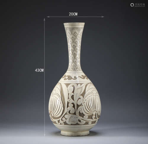 Song Dynasty, Cizhou kiln flower pattern net bottle