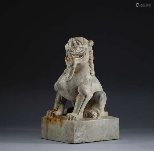 Blue stone lion in Tang Dynasty