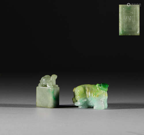 Qing Dynasty, jade seal, Jade Elephant