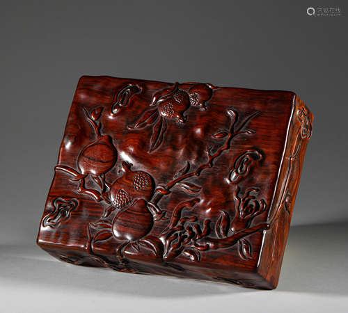 Huanghua pear wooden fruit box in Qing Dynasty