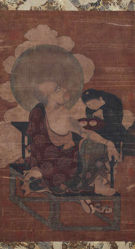 Anonymous, Luohan, silk scroll