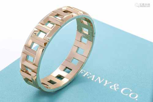 Tiffany & Co. Tiffany T True Hinged Bracelet in 18k