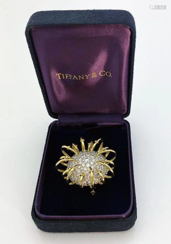 Tiffany & Co Schlumberger Apollo Pave Diamond Platinum