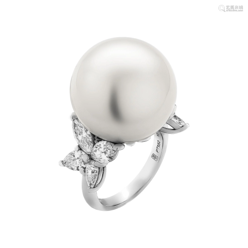 GIA Certified Harry Winston Wisdom Of Pearl Ring