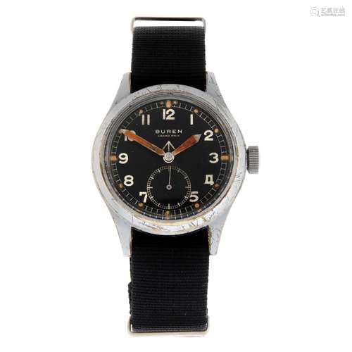 BUREN - a military issue 'The Dirty Dozen' wrist watch.