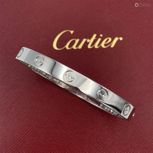 Cartier Love Bracelet 18K White Gold w/ Screwdriver