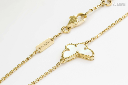 VCA Sweet Alhambra butterfly bracelet 18K Yellow gold,