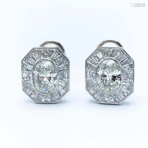 Graff diamond earrings with Over 10ct diamonds GIA