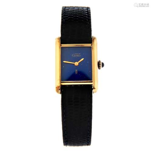 CARTIER - a Must de Cartier Tank wrist watch.