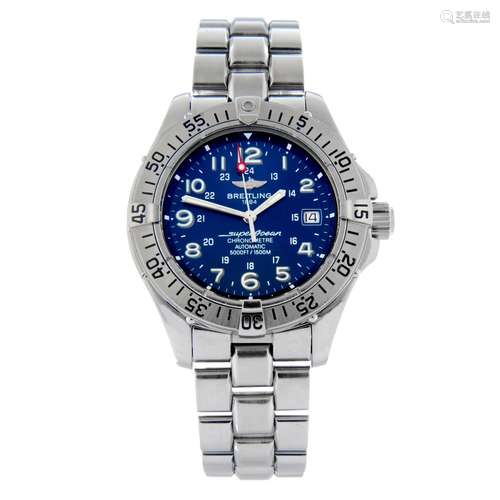 BREITLING - a SuperOcean bracelet watch.