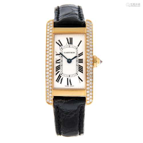 CARTIER - a Tank Americaine wrist watch.