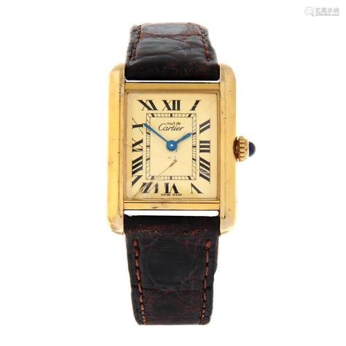 CARTIER - a Must de Cartier wrist watch.