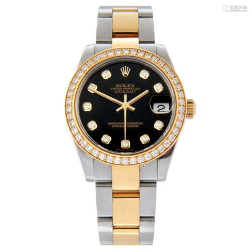 ROLEX - an Oyster Perpetual Datejust 31 bracelet watch.