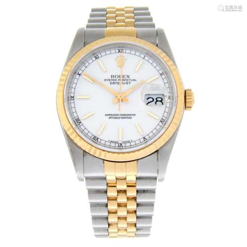 ROLEX - an Oyster Perpetual Datejust bracelet watch.