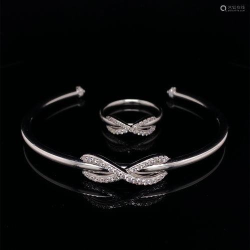 TIFFANY & CO. Infinity Cuff & Ring Diamond SetÊ