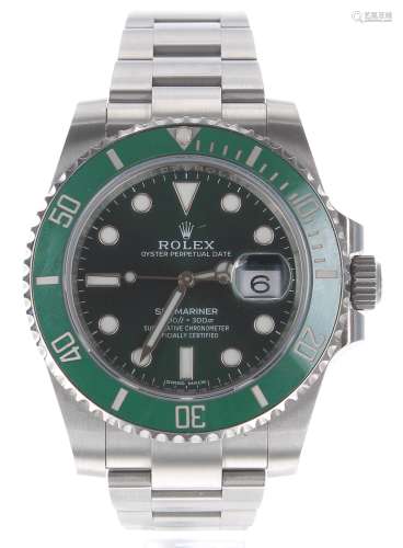 Rolex Oyster Perpetual Date Submariner 'Hulk' stainless stee...