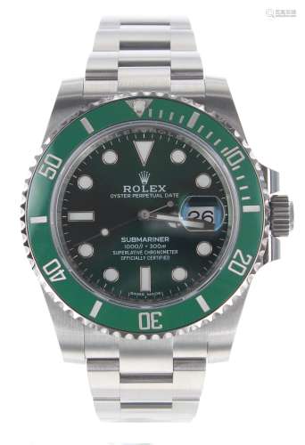 Rolex Oyster Perpetual Date Submariner 'Hulk' stainless stee...